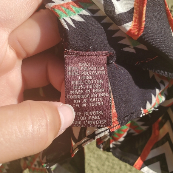 Ranna Gill Anthropologie Boho Aztec Tunic Blouse - Picture 4 of 7